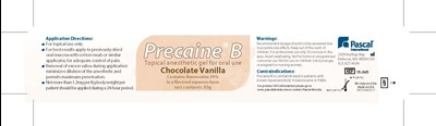 Precaine B Label (Precaine B Chocolate Vanilla Label 0217)